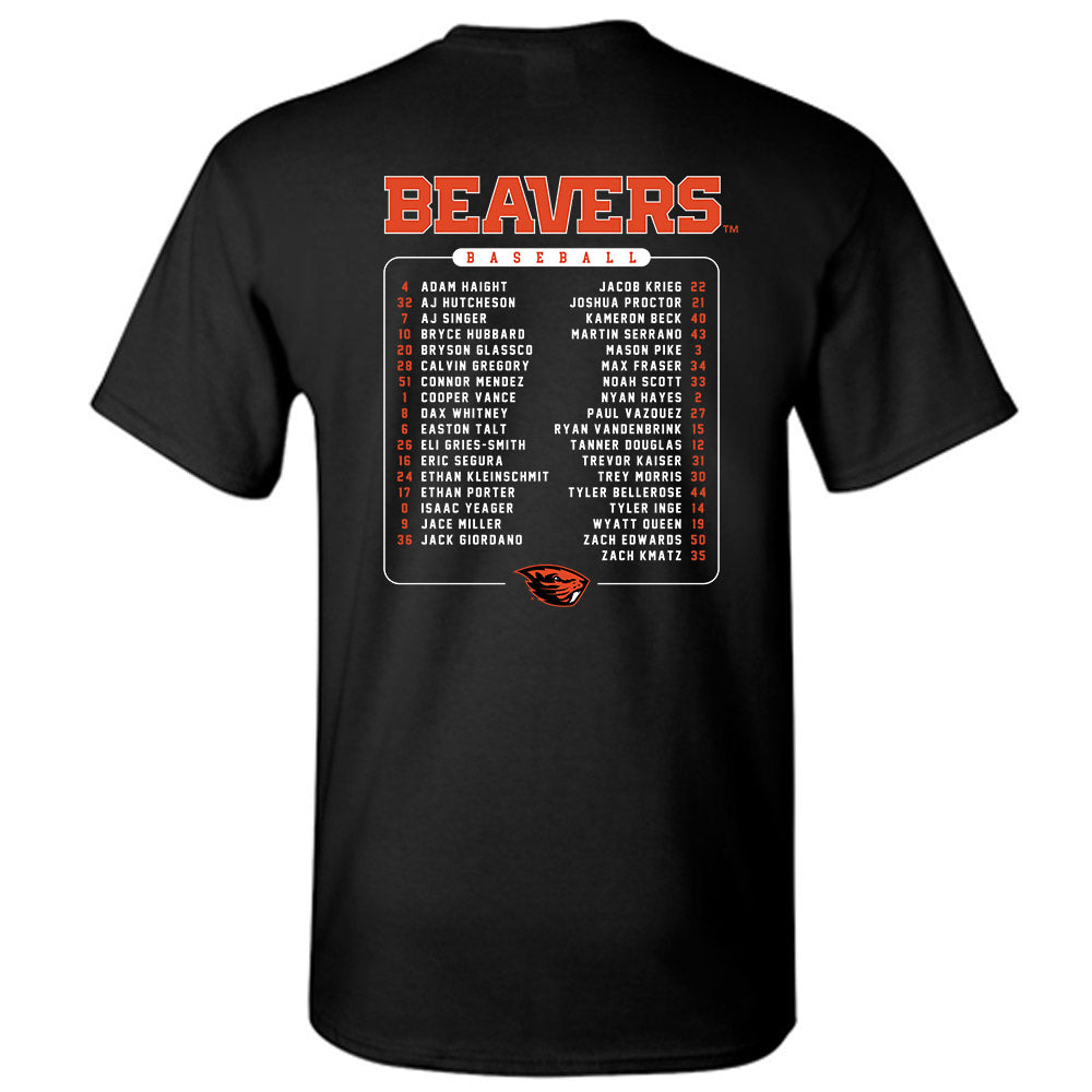 Oregon State - NCAA Baseball : - Roster T-Shirt-1