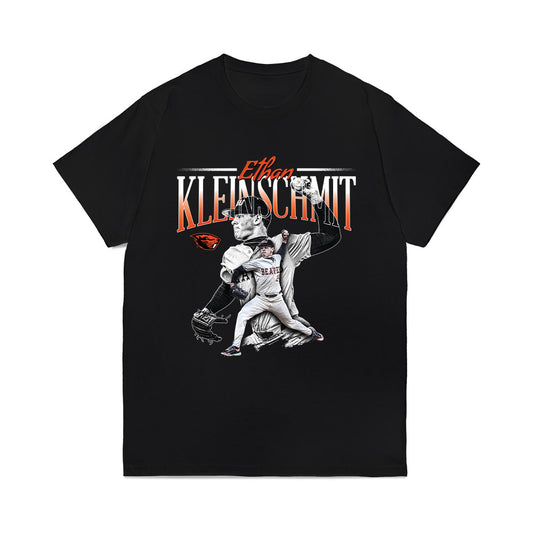 Oregon State - NCAA Baseball : Ethan Kleinschmit - Collage Comfort Colors T-Shirt-0