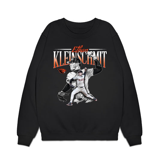 Oregon State - NCAA Baseball : Ethan Kleinschmit - Collage Premium Crewneck Sweatshirt-0