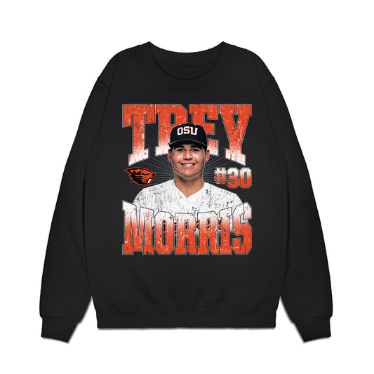 Oregon State - NCAA Baseball : Trey Morris - Collage Premium Crewneck Sweatshirt-0