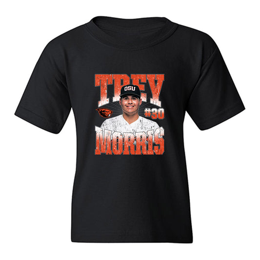 Oregon State - NCAA Baseball : Trey Morris - Collage Youth T-Shirt-0