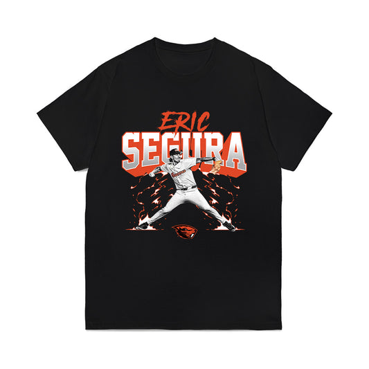 Oregon State - NCAA Baseball : Eric Segura - Collage Comfort Colors T-Shirt-0