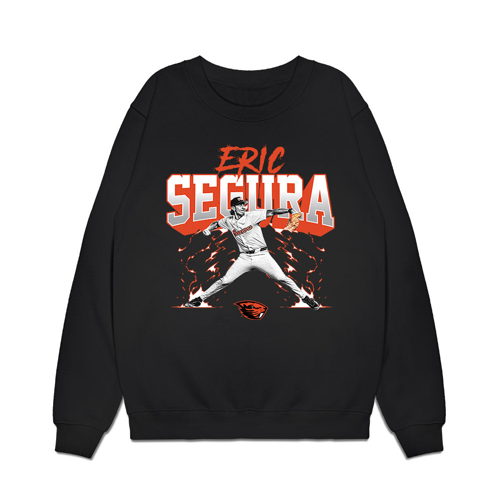 Oregon State - NCAA Baseball : Eric Segura - Collage Premium Crewneck Sweatshirt-0