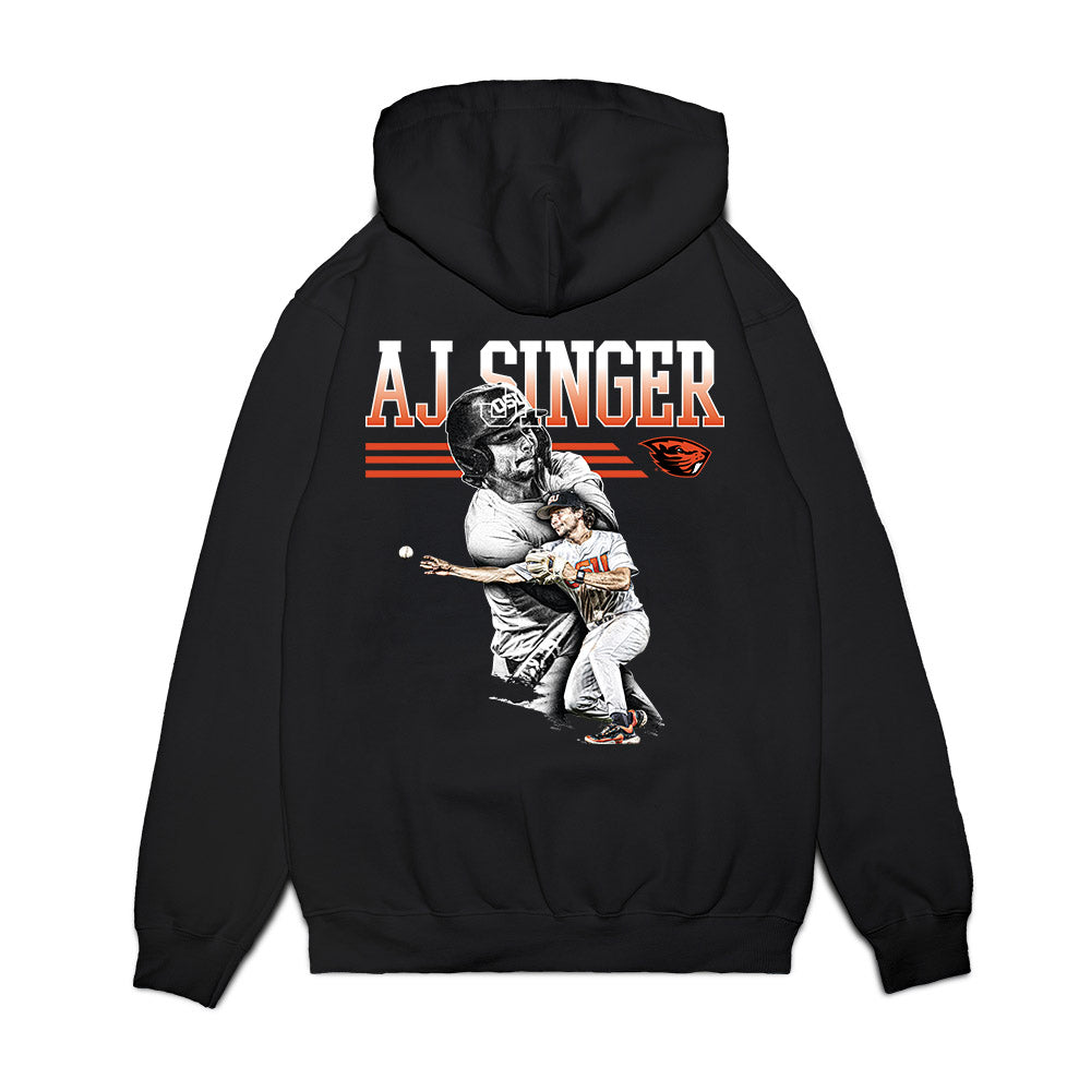 Oregon State - NCAA Baseball : Aj Singer - Collage Premium Hooded Sweatshirt-1