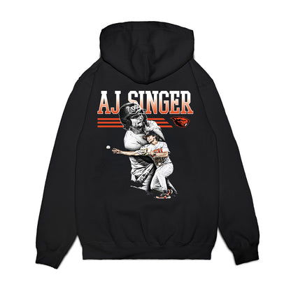 Oregon State - NCAA Baseball : Aj Singer - Collage Premium Hooded Sweatshirt-1