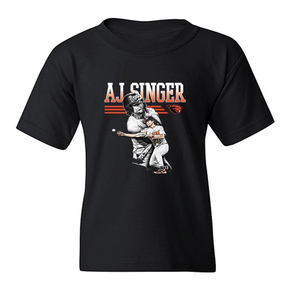 Oregon State - NCAA Baseball : Aj Singer - Collage Youth T-Shirt-0