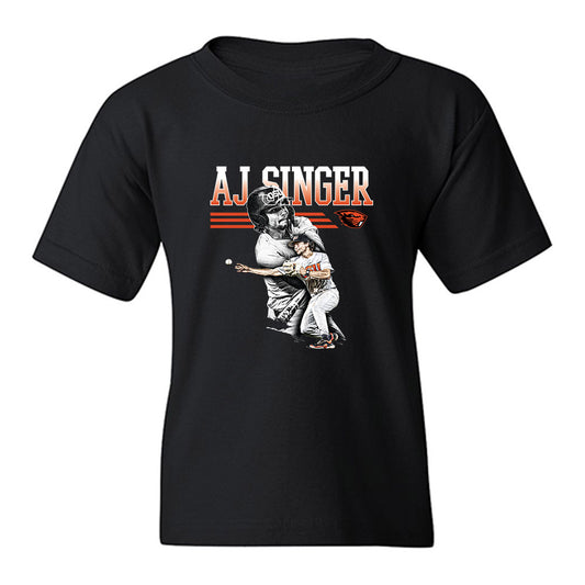 Oregon State - NCAA Baseball : Aj Singer - Collage Youth T-Shirt-0