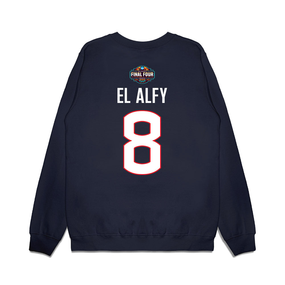 UConn - NCAA Women's Basketball : Jana El Alfy - Final Four NCAA® March Madness® 2026 Premium Crewneck Sweatshirt-1
