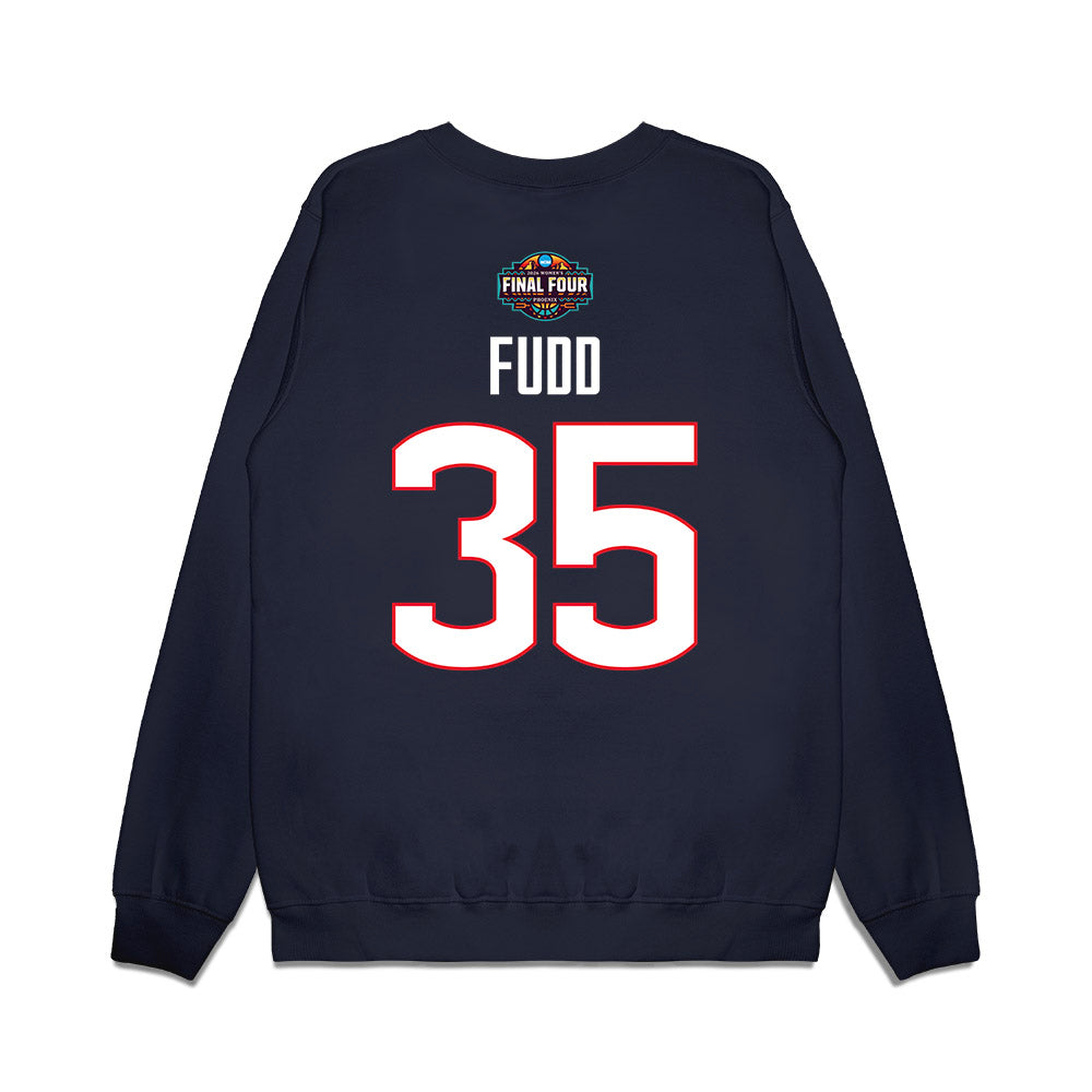 UConn - NCAA Women's Basketball : Azzi Fudd - Final Four NCAA® March Madness® 2026 Premium Crewneck Sweatshirt-1