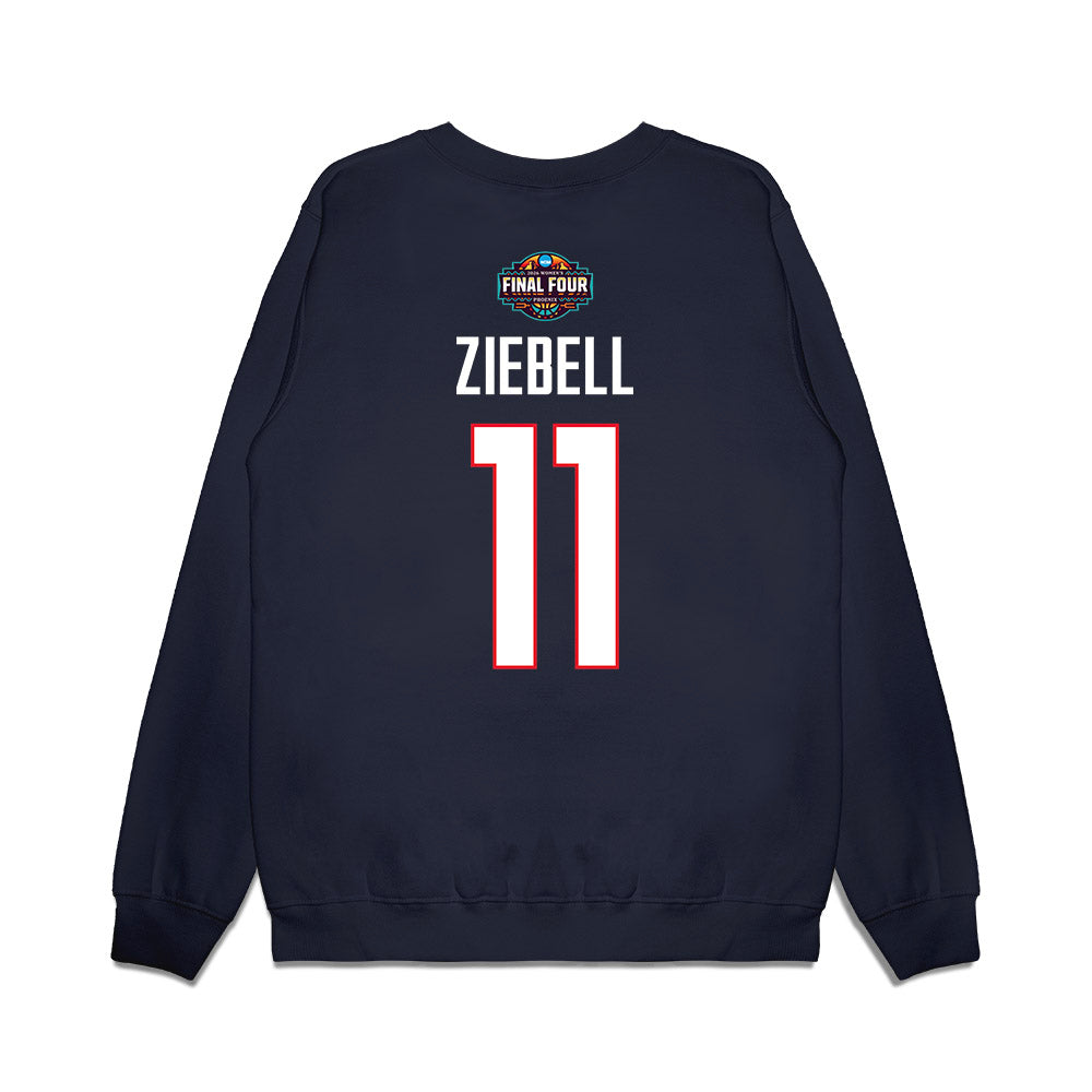 UConn - NCAA Women's Basketball : Allie Ziebell - Final Four NCAA® March Madness® 2026 Premium Crewneck Sweatshirt-1