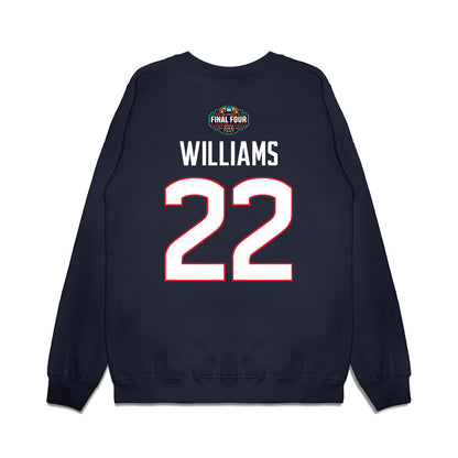 UConn - NCAA Women's Basketball : Serah Williams - Final Four NCAA® March Madness® 2026 Premium Crewneck Sweatshirt-1