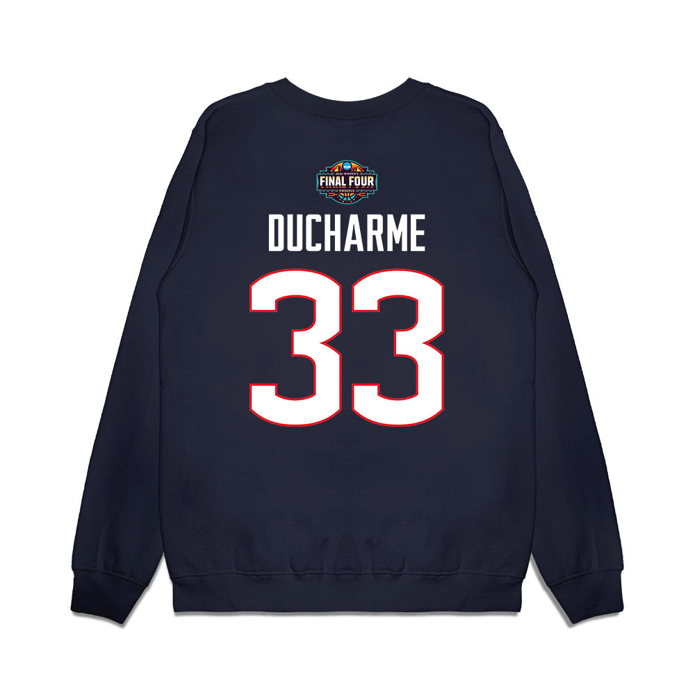 UConn - NCAA Women's Basketball : Caroline Ducharme - Final Four NCAA® March Madness® 2026 Premium Crewneck Sweatshirt-1