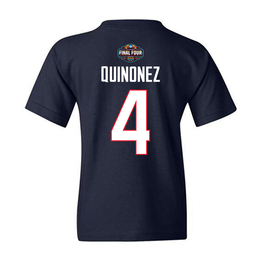 UConn - NCAA Women's Basketball : Blanca Quiñonez - Final Four NCAA® March Madness® 2026 Youth T-Shirt-1