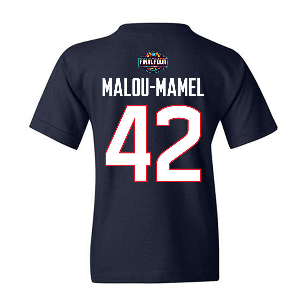 UConn - NCAA Women's Basketball : Gandy Malou-Mamel - Final Four NCAA® March Madness® 2026 Youth T-Shirt-1