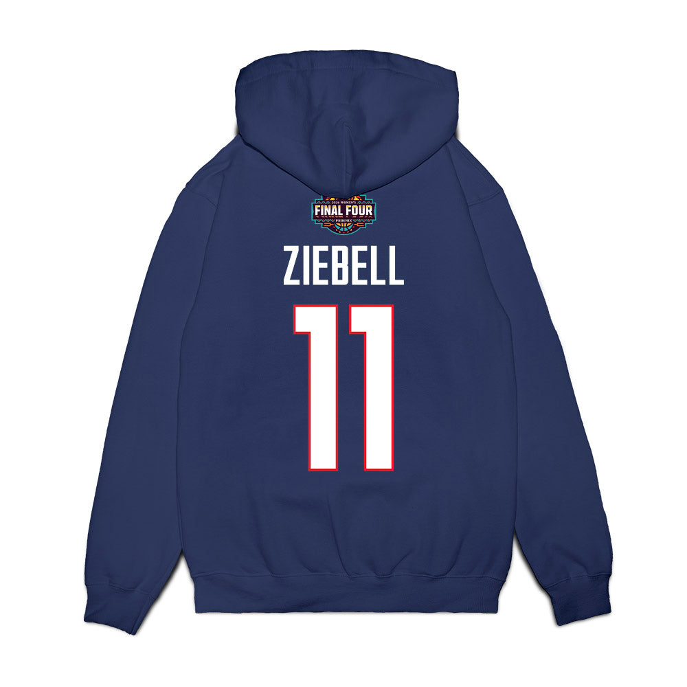 UConn - NCAA Women's Basketball : Allie Ziebell - Final Four NCAA® March Madness® 2026 Fleece Hooded Sweatshirt-1