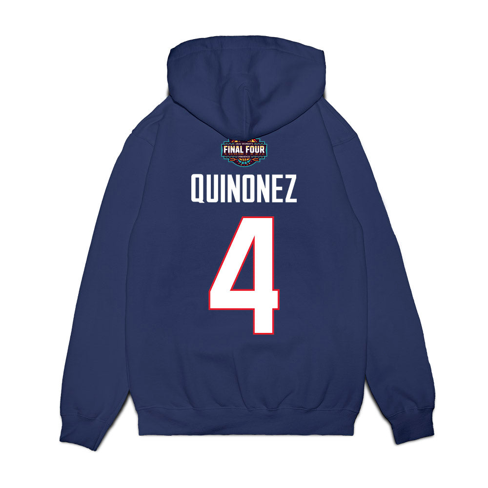 UConn - NCAA Women's Basketball : Blanca Quiñonez - Final Four NCAA® March Madness® 2026 Fleece Hooded Sweatshirt-1