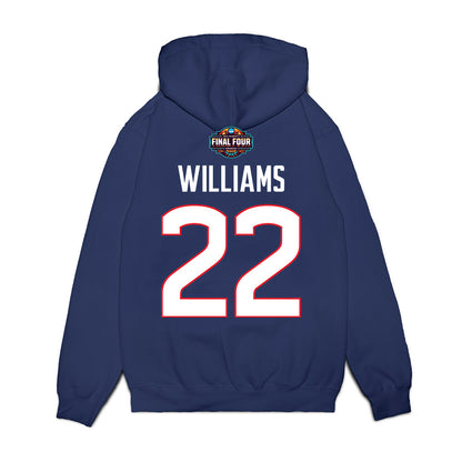 UConn - NCAA Women's Basketball : Serah Williams - Final Four NCAA® March Madness® 2026 Fleece Hooded Sweatshirt-1
