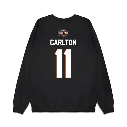 Texas - NCAA Women's Basketball : Justice Carlton - Final Four NCAA® March Madness® 2026 Premium Crewneck Sweatshirt-1