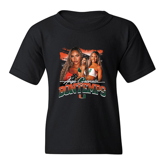 Miami - NCAA Dance Team : Ange-Gabrielle Bontemps - Collage Youth T-Shirt-0