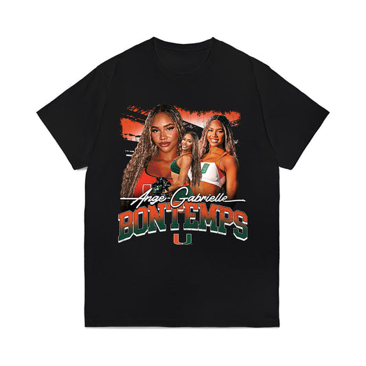 Miami - NCAA Dance Team : Ange-Gabrielle Bontemps - Collage Comfort Colors T-Shirt-0