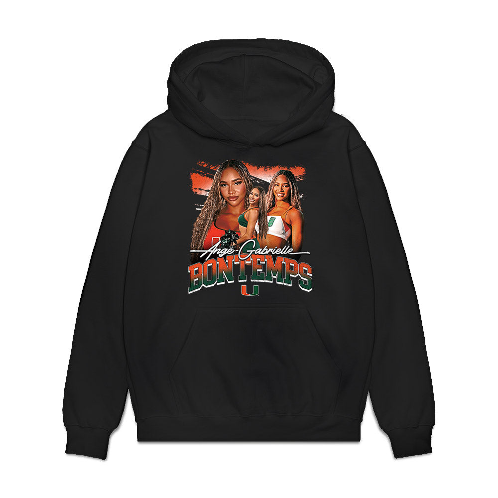 Miami - NCAA Dance Team : Ange-Gabrielle Bontemps - Collage Premium Hooded Sweatshirt-0