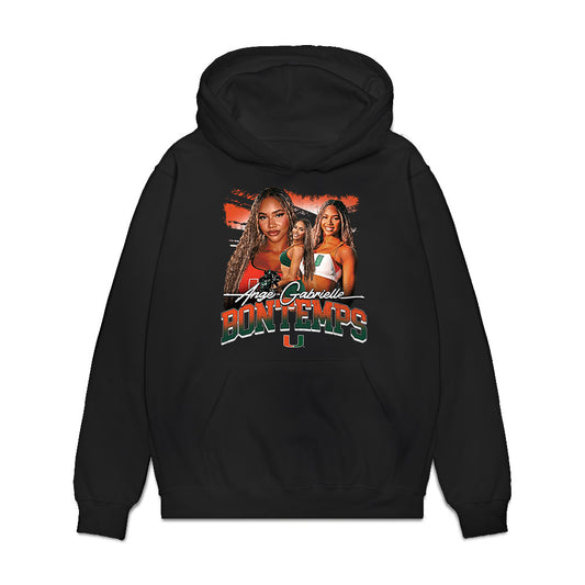 Miami - NCAA Dance Team : Ange-Gabrielle Bontemps - Collage Premium Hooded Sweatshirt-0