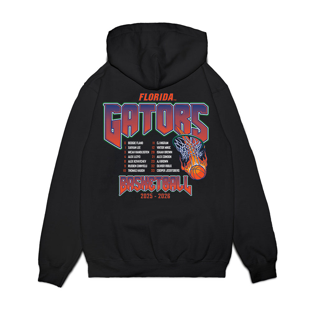 Florida - NCAA Men's Basketball : - Roster List Premium Hooded Sweatshirt-1