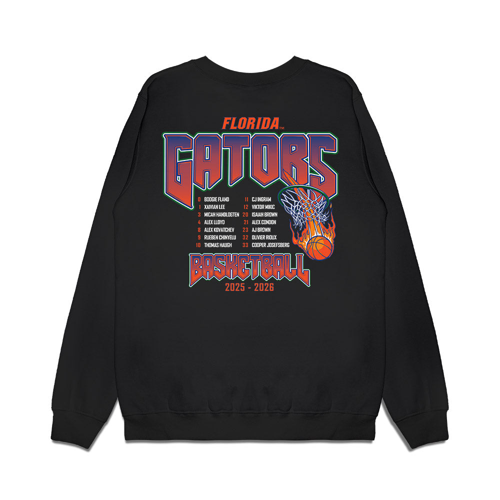 Florida - NCAA Men's Basketball : - Roster List Premium Crewneck Sweatshirt-1