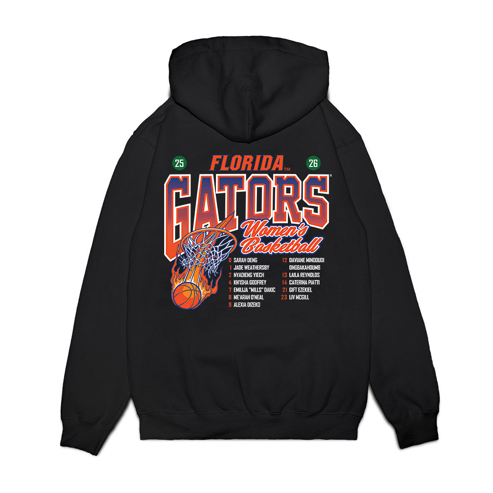 Florida - NCAA Women's Basketball : - Roster Premium Hooded Sweatshirt-1