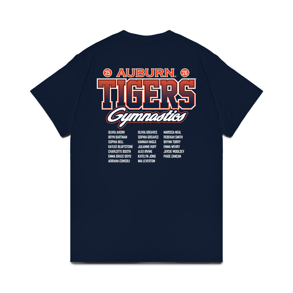 Auburn - NCAA Women's Gymnastics : Roster Comfort Colors T-Shirt-1