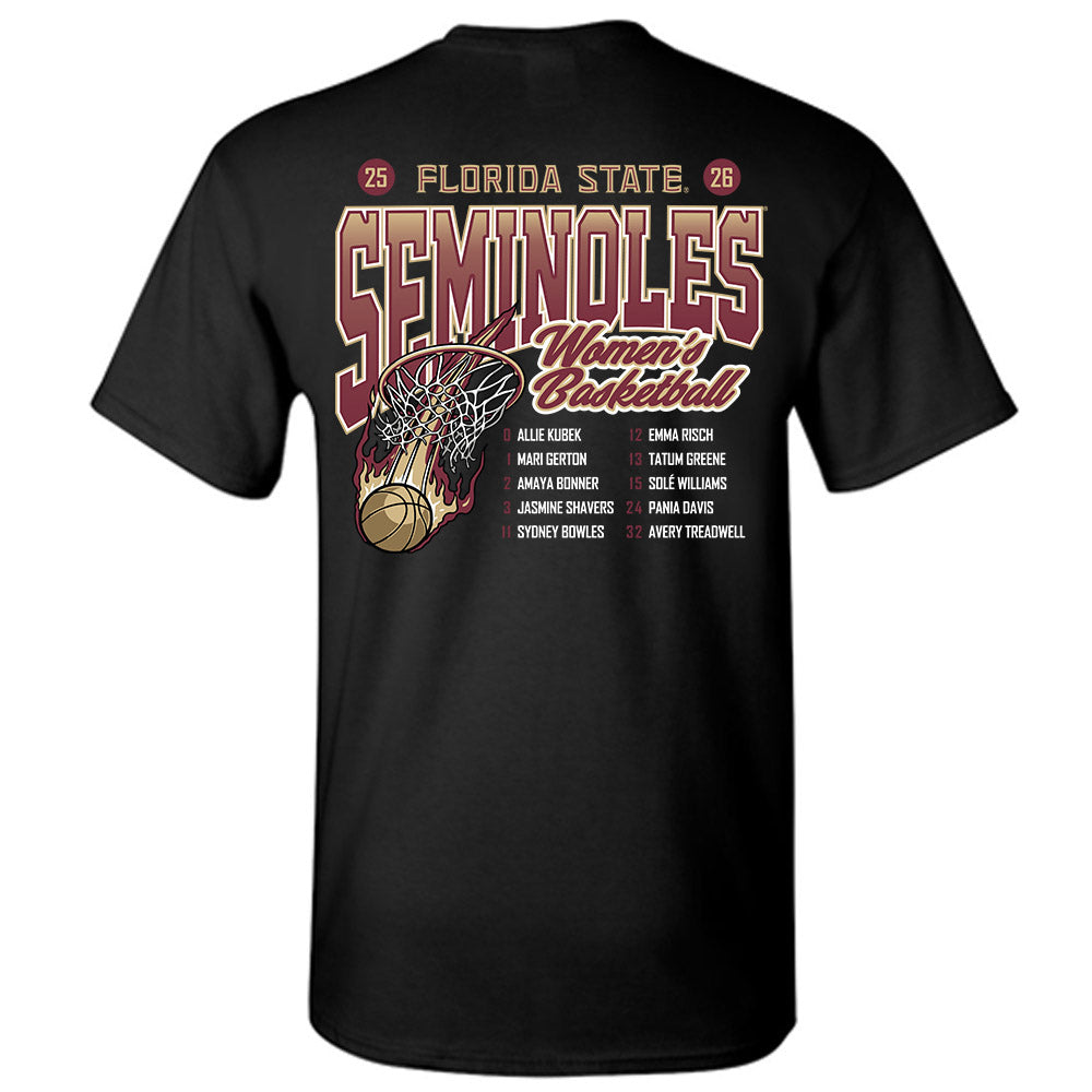 FSU - NCAA Women's Basketball : - Roster List T-Shirt-1