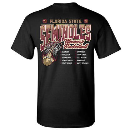 FSU - NCAA Women's Basketball : - Roster List T-Shirt-1