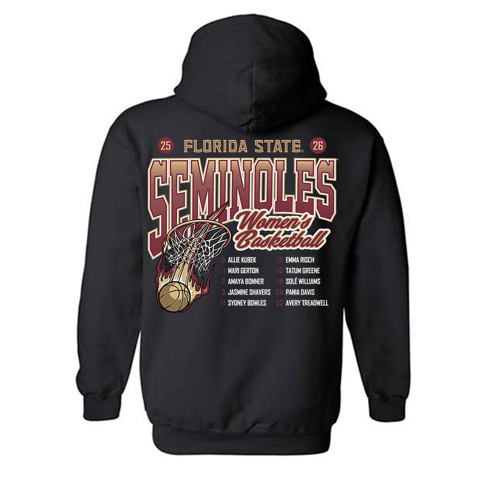 FSU - NCAA Women's Basketball : - Roster List Hooded Sweatshirt-1
