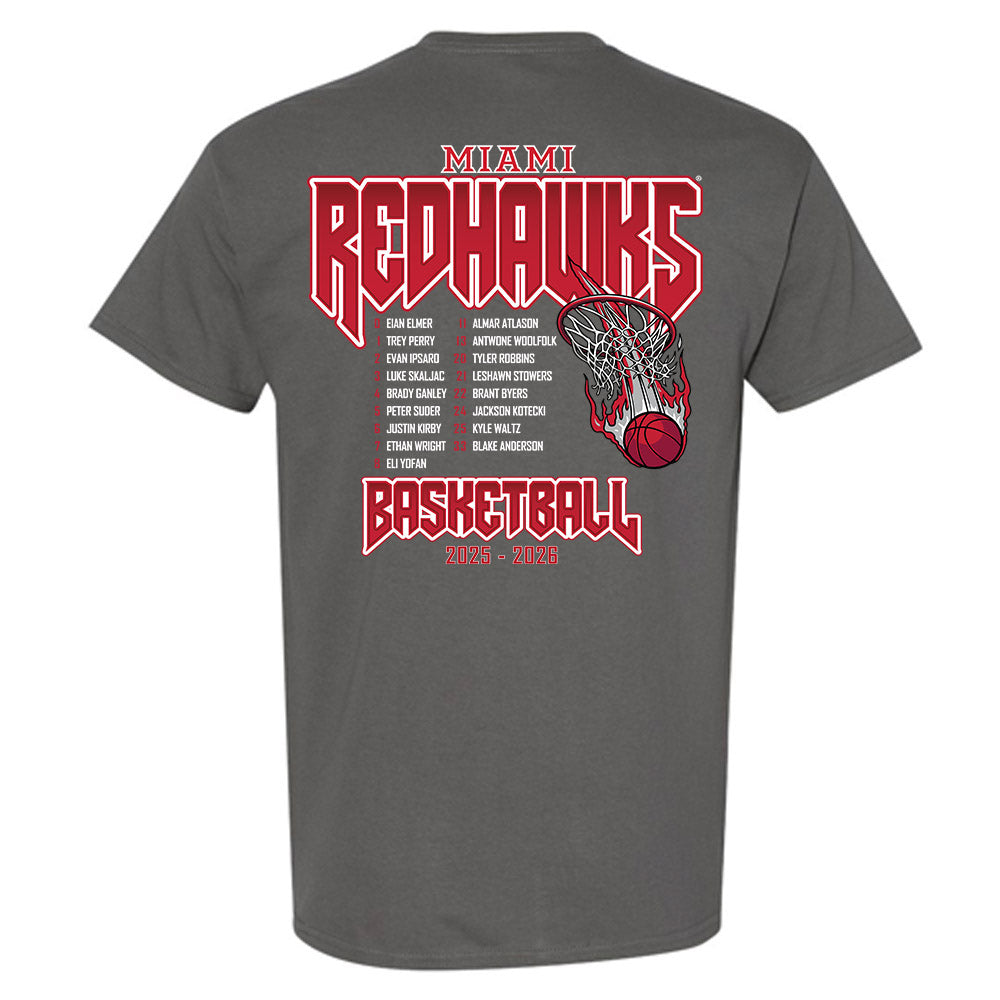 Miami - NCAA Men's Basketball : - Roster List T-Shirt-1
