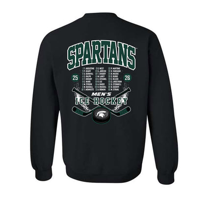 Michigan State - NCAA Men's Ice Hockey : - Roster List Crewneck Sweatshirt-1