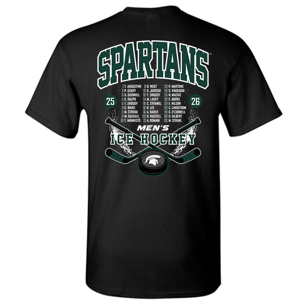 Michigan State - NCAA Men's Ice Hockey : - Roster List T-Shirt-1