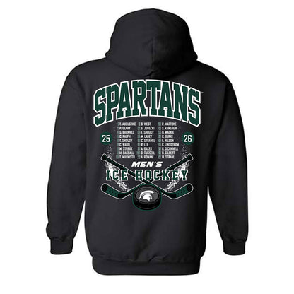 Michigan State - NCAA Men's Ice Hockey : - Roster List Hooded Sweatshirt-1