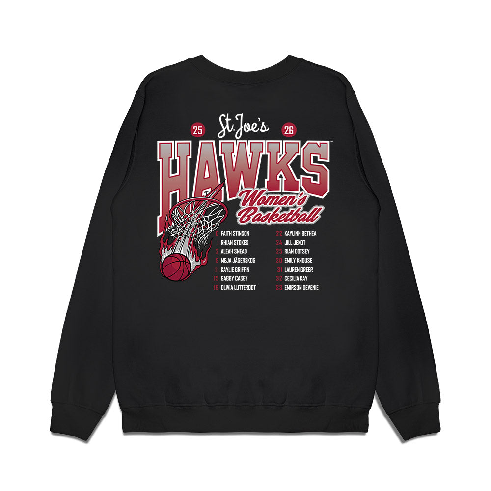 St. Joe's - NCAA Women's Basketball : - Premium Crewneck Sweatshirt-1