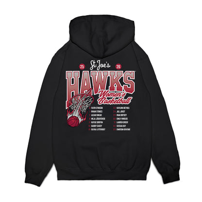 St. Joe's - NCAA Women's Basketball : - Roster Premium Hooded Sweatshirt-1