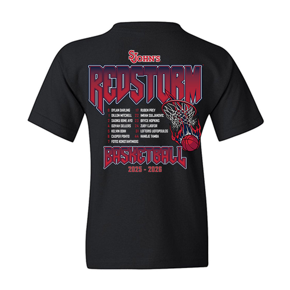 St. Johns - NCAA Men's Basketball : - Roster List Youth T-Shirt-1