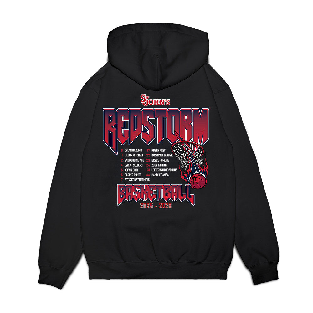 St. Johns - NCAA Men's Basketball : - Roster List Premium Hooded Sweatshirt-1
