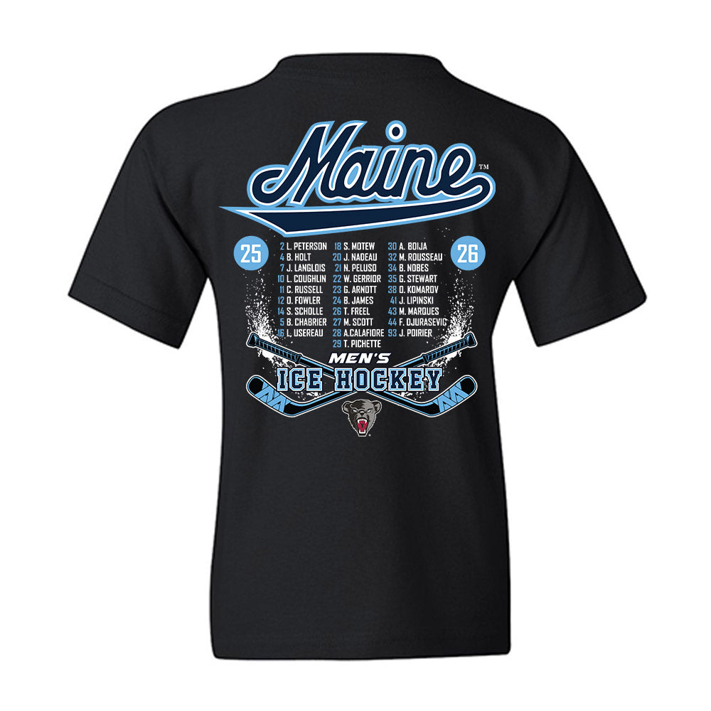 Maine - NCAA Men's Ice Hockey : Roster Youth T-Shirt-1