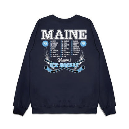 Maine - NCAA Womens Ice Hockey : Roster List Premium Crewneck Sweatshirt-1