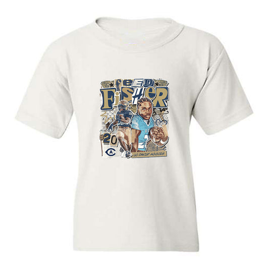 UC Davis - NCAA Football : Jordan Fisher - Collage Youth T-Shirt-0