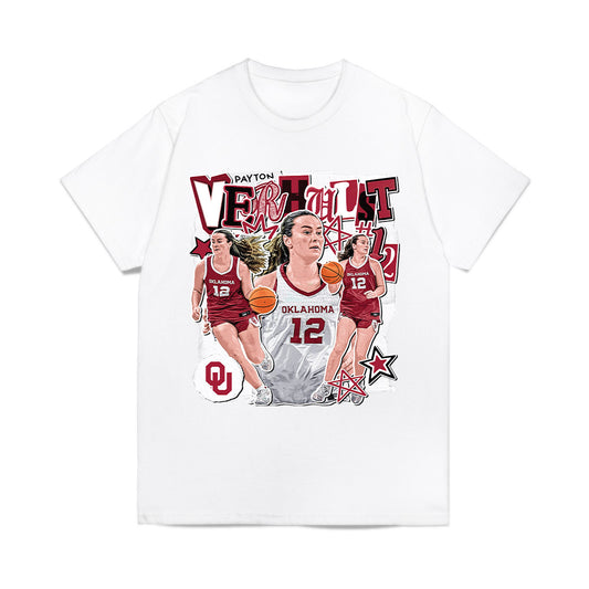 Oklahoma - NCAA Women's Basketball : Payton Verhulst - Cutout Collage Comfort Colors T-Shirt-0