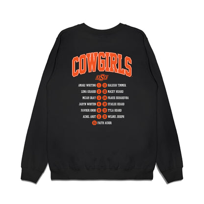 Oklahoma State - NCAA Women's Basketball : - Roster List Premium Crewneck Sweatshirt-1