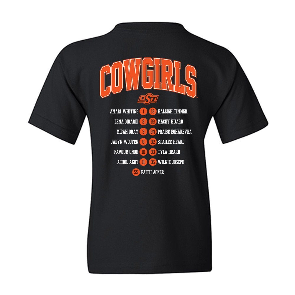 Oklahoma State - NCAA Women's Basketball : - Roster List Youth T-Shirt-1