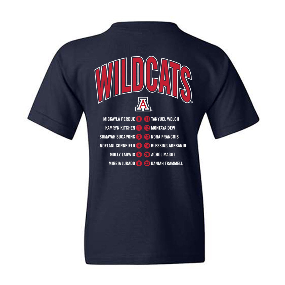 Arizona - NCAA Women's Basketball : - Roster List Youth T-Shirt-1