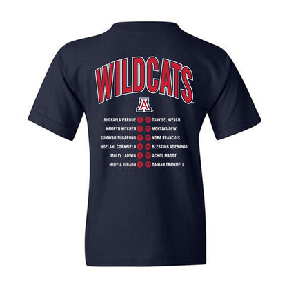 Arizona - NCAA Women's Basketball : - Roster List Youth T-Shirt-1