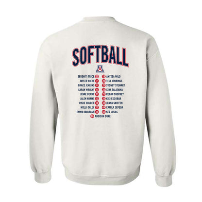 Arizona - NCAA Softball : - Roster List Crewneck Sweatshirt-1